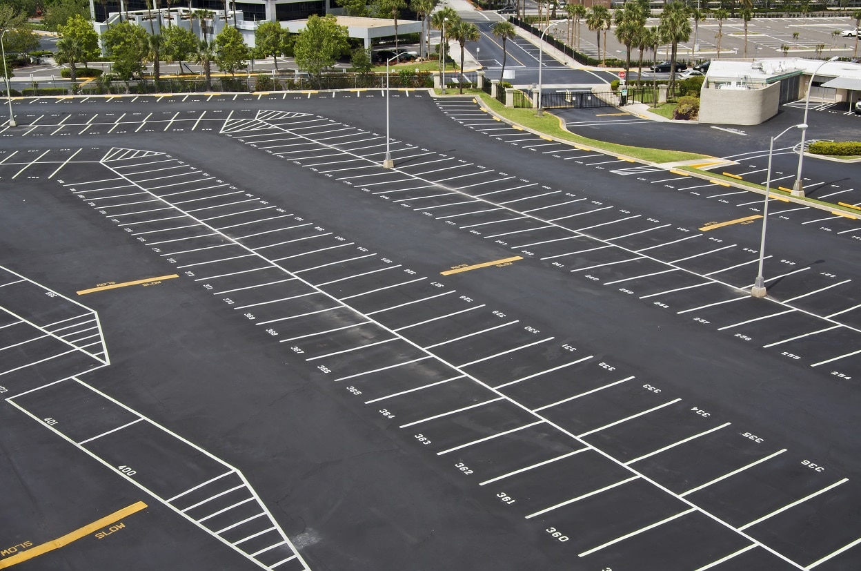 Parking lot striping job 2
